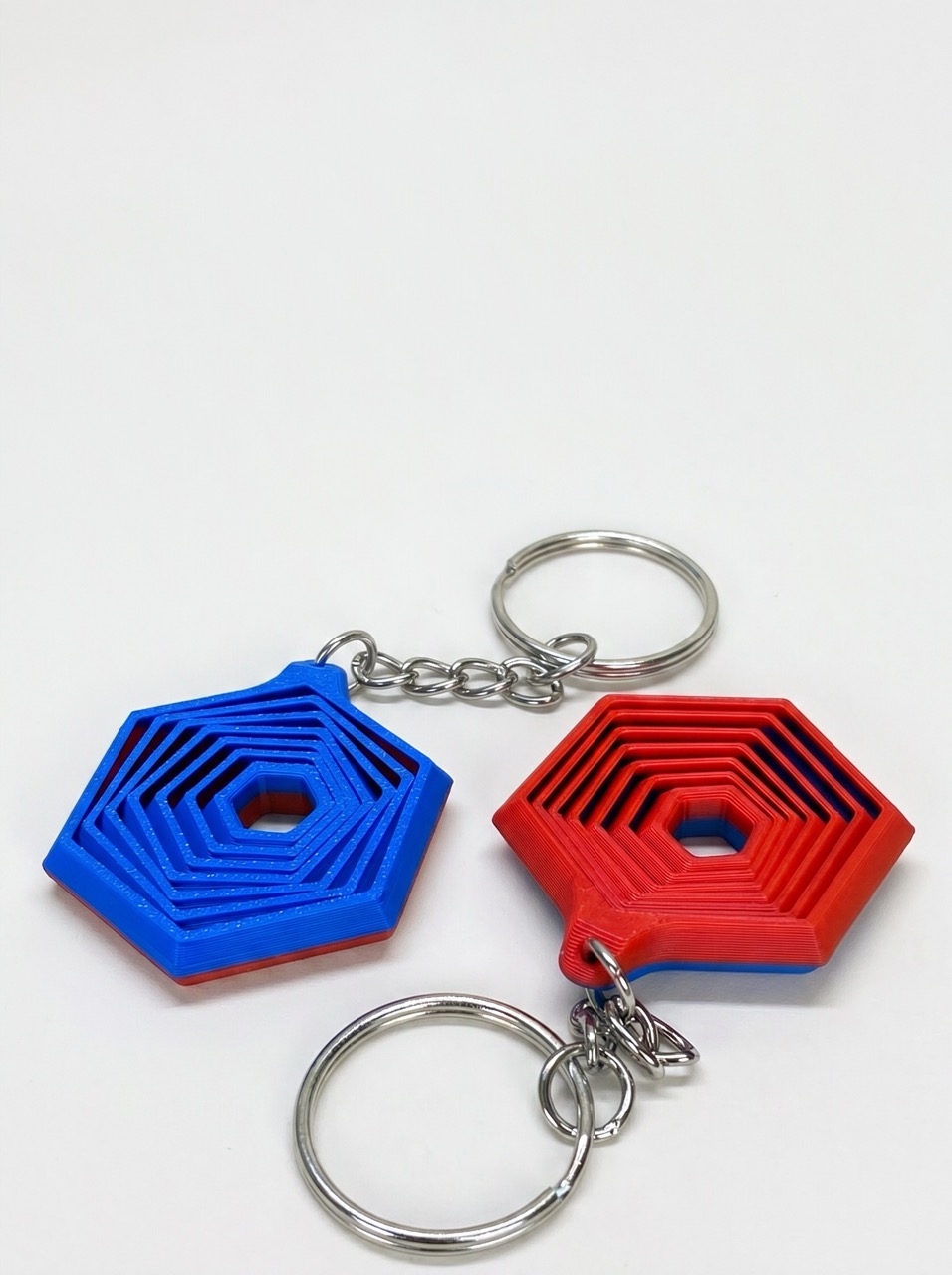3D keychain Hexagon